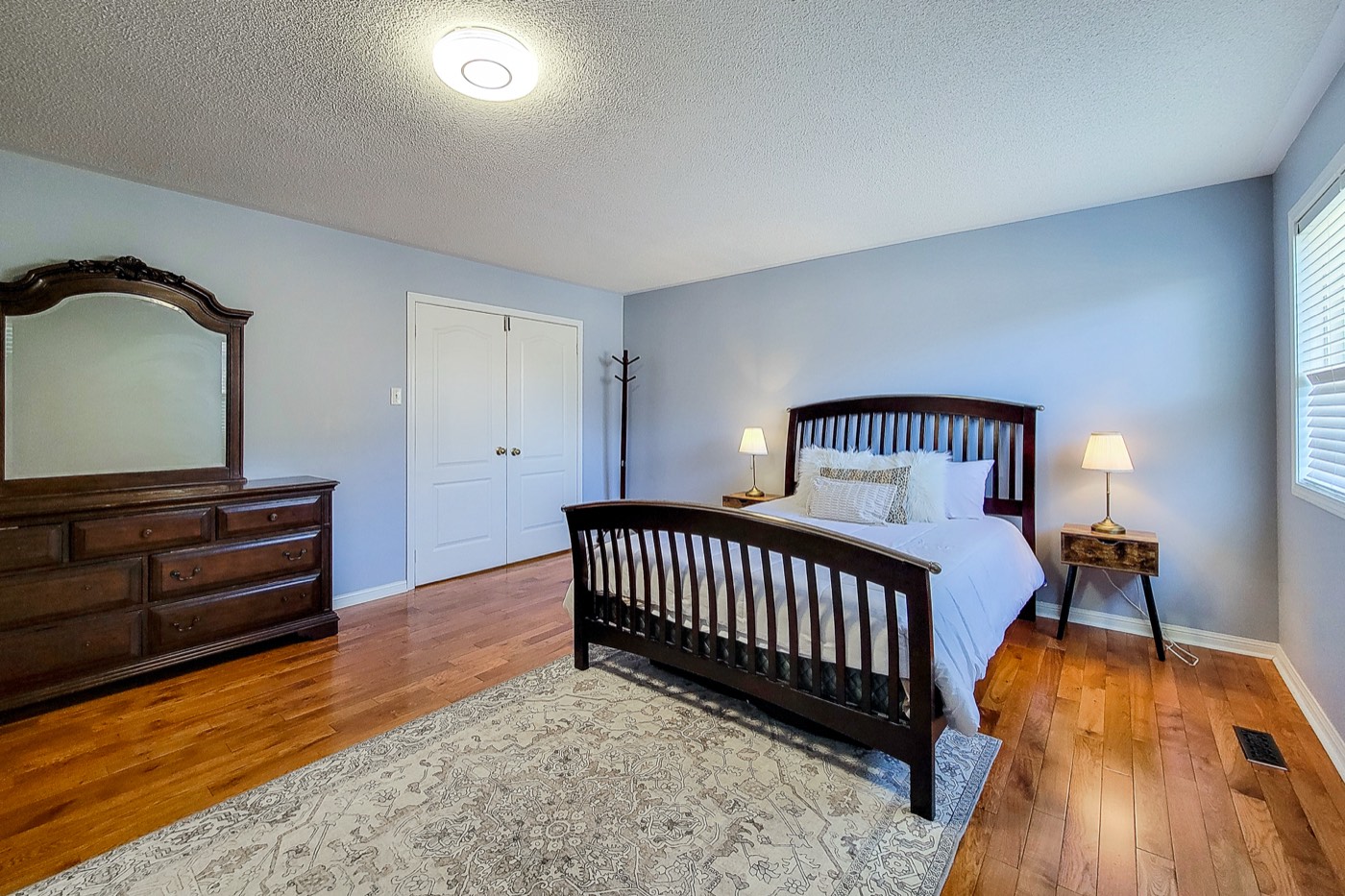 Clean, tidy bedroom in an Ontario home